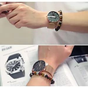 남성 베이직 심플 메탈 손목시계 캐주얼 시계 (9241951A)