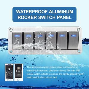 고품질 내구성 금속 2-8 로커 스위치 패널 보트 자동차 스위치 패널 LED 조명으로 12 V ~ 24 V 과부하 보