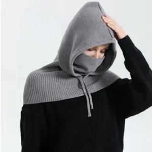 머리부터 어깨가지 감사주는 니트 후드 숄넥워머 방한용품 방한마스크 바라클라바