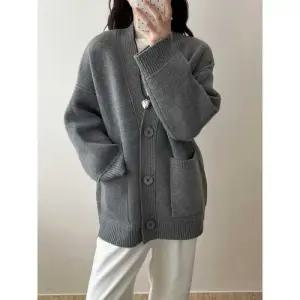 여친 니트 가을 겨울 트렌디 아이템 가디건 브이넥 카디건 커플 탑 HT4