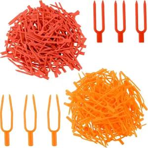 LJZP 400개 플라스틱 정원 가꾸기 식물 핀 딸기 지지대 클립 수박 포크 농사 고정 덩굴 도구 (2 2.6인치)