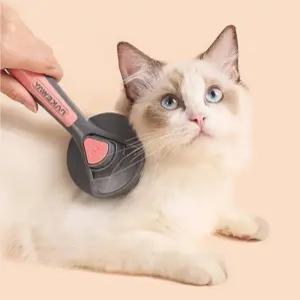 원터치 반려동물 털제거 슬리커 브러쉬 강아지 고양이 털정리 빗