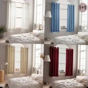 암막 암막커튼 창문형 2장 아일렛형 고밀도 커텐 작은창 3