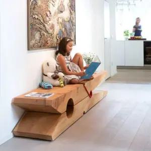 우드슬램 벤치 나무의자 다이닝의자 대기실 롱 선반