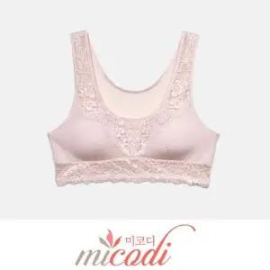 (미코디) 여성스러운 레이스 청량한 풍기인견 탑 브라