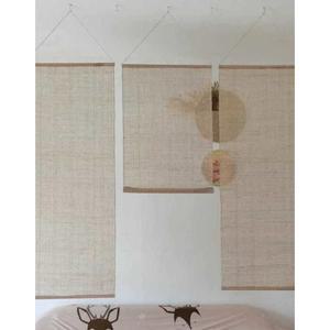 모 리개 삼베 조각보 가림막천 창문 가리개 한옥 규방공예 카페 베란다 롤커튼