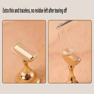 100Pcs Traceless 투명 네일 양면 접착 테이프 거짓 손톱 디스플레이 스탠드 도구 매니큐어 스트립