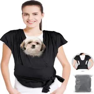 소형견용 반려견 슬링 캐리어 전면 핸즈프리 고양이 크기 조절 가능한 불안 방지 반려동물 0-15파운드