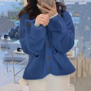 여성 루즈핏 브이넥 단주 포켓 캐주러 가디건 카디건