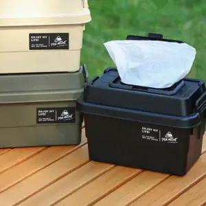 양념통 티슈 수납 미니 카고 박스 상자 블랙 캠핑