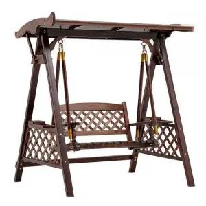 야외그네 방부목 스윙체어 정원 야외 팬션 그네의자