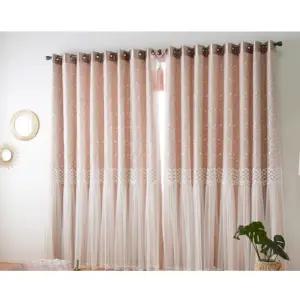 지나송 아리아 암막 커튼 신혼 웨딩스타일 대형 핑크 BNS
