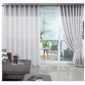 지나송 봄 여름 암막 커튼 봉 거실 리엘 대형 그레이 BNS