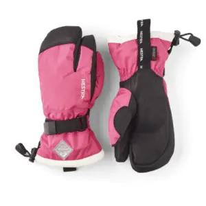 헤스트라 여아 핑크 스키 썰매 장갑 3핑거 6살 7살 BNA