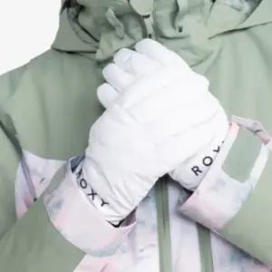 퀵실버 록시 여성 기모 장갑 스키 터치 방수 화이트 M BNA