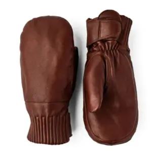 헤스트라 여성 울 벙어리 장갑 브라운 스키 보드 S BNA