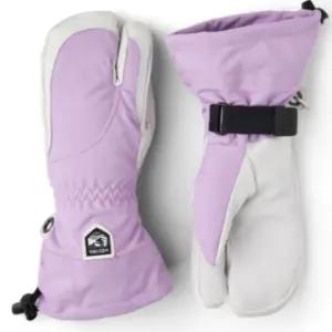 헤스트라 여성 스키 트레킹 장갑 방한 3핑거 라일락 S BNA