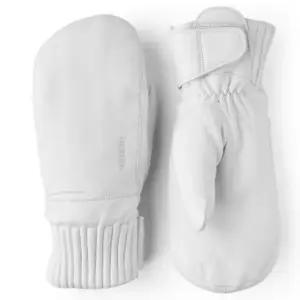 헤스트라 여성 방한 벙어리 장갑 울 화이트 스키 XS BNA