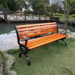 야외 긴의자 주물 정원 야외용 벤치 학교 장의자 원목