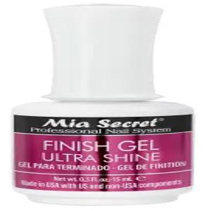젤 또는 아크릴용 미아 시크릿 UV 피니시 탑코트 15ml - 닦지 않는 투명 매니큐어 없음 인조 손톱용 고광택
