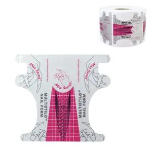 미아 시크릿 멀티스틸로 500 PCS - 네일 연장 팁 아크릴 및 젤 네일용 폼 가이드 스티커