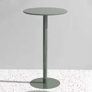 원형 바 테이블 스테인리스 칵테일 커피숍 클럽 스탠딩 원목