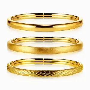 갤러리아 순금 팔찌 유광 무광 컷팅 뱅글 24K 18.75g 3종 택 1