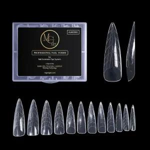 MGART 듀얼 네일 폼 ALOND 확장 구조 폴리 젤 풀 커버 몰드 12 사이즈 솔리드 아트 디자인 살롱앤DIY