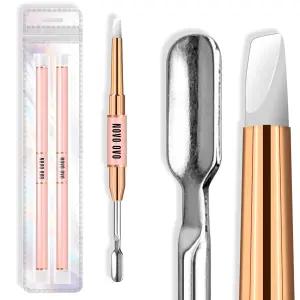 노보 오보 2 PCS 더블 엔드 멀티 사용 네일 펜 브러시 키트 폴리 젤 듀얼 폼 안티 스틱 빌더 매니큐어