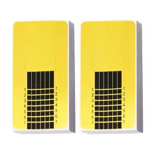 아크릴 네일용 200개의 PCS 네일 폼 직사각형 폴리젤용 연장 가이드 스티커 빌더 젤용 젤 아트 페이퍼