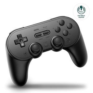 스위치/스위치 2용 8BitDo Pro 2 블루투스 컨트롤러, 홀 효과 조이스틱, 프로 백 패들 버튼 2개, 스위치, PC, 안드로이드, 스팀 덱 및 용 무선 게이밍 컨트롤러(블랙 에디션)