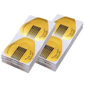 아크릴 네일을 위한 200개의 긴 네일 폼 두꺼운 아트 팁 연장 젤 내구성 있는 종이