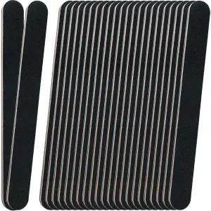 24팩 전문 에머리 보드 - 아크릴 및 천연 네일용 100/180 그릿 네일 파일 팩 블랙