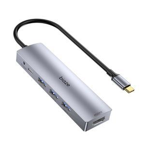 용 Biaze 5-in-1 도크 - 포트 확장! 4K60Hz HDMI, 100W PD 고속 충전, 3개의 USB 3.0 포트, 노트북용 허브를 지원합니다. 호환되는 Air /Pro M4 /M3 및 15 /16 시리즈.