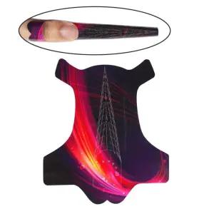 뷰티리더 100Pcs UV 젤 아크릴 네일 팁 확장용 폼 시스템 샤프 엔드 접착 폴리쉬 스티커 (빨간색)