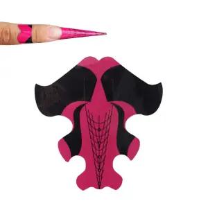 이고 100Pcs 네일 폼 연장 스티커 자가 접착 팁 가이드 폴리 젤/확장용 젤 스티커/아크릴 몰드 빌더 살롱용