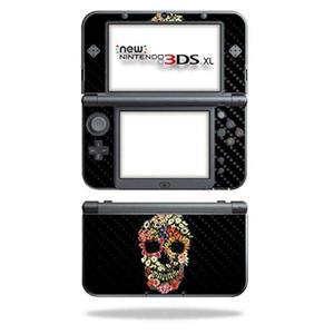 닌텐도 뉴 3DS XL (2015)용 마이티스킨 탄소 섬유 스킨 - 플로럴 스컬 | 보호, 내구성 있는 질감의 마감 쉽게 적용, 제거 및 스타일 변경 가능 미국산