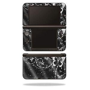 닌텐도 3DS XL 오리지널용 마이티스킨 글로시 글리터 스킨 (2012-2014) - 블랙 버터플라이 | 보호, 내구성 높은 고광택 마감 쉽게 적용, 제거 및 스타일 변경 가능 미국산