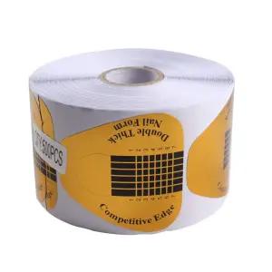 뷰티리더 500피스 말굽 모양 네일 아트 아크릴 네일/UV 젤 연장 팁 폼 가이드 스티커(A-황금)