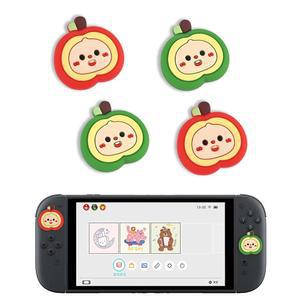 닌텐도 스위치 2 2025를 위해 설계된 DLseego 4PCS 엄지 그립, 부드러운 실리콘 핸들 아날로그 컨트롤러 보호 미끄럼 방지 커버 버튼 조이-C 조이스틱 캡 커버, - 레드 그린