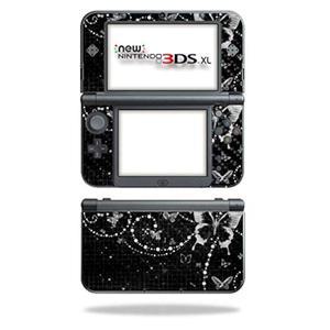 마이티스킨즈 닌텐도 뉴 3DS XL (2015) - 블랙 버터플라이 | 보호, 내구성 있는 질감의 탄소 섬유 마감 쉽게 적용, 제거 및 스타일 변경 가능 미국산