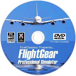 FlightGear Flight Simulator 2025 X DVD CD 디스크 | 600대 이상의 항공기 표준 에디션을 포함한 Sim Plane & 헬리콥터 Microsoft Windows 11 10 8.1 8 7 Vista PC 및 Mac OS와 호환
