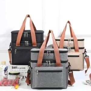 [룽스]스페이스 도시락가방 보온보냉 런치백 2단