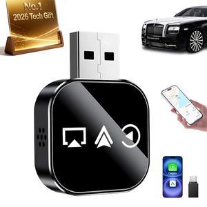 2026년 1월 1일 무선 카플레이 어댑터 3, 블루투스가 탑재된 USB 자동차용 비디오 입력 어댑터를 Android Auto 스마트 스크린 미러링 장치로 업데이트하여 인테리어 전자 제품 보조기기에서 영화 감상 가능