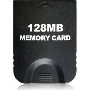 하이매스 128MB(2043 블록) 게임큐브 메모리 카드, 닌텐도 및 Wii 콘솔 액세서리 키트와 호환되는 고속 게임 카드 - 블랙