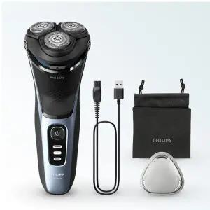 필립스 S3000 시리즈 전기면도기 S3243/12 스톰 블루