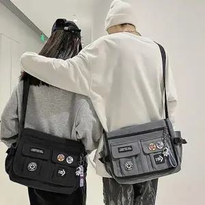 [룽스]학생 투포켓 디자인 캐주얼 패션 메신저백