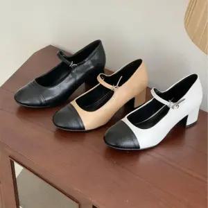 [신상오픈런]통굽 무광 메리제인 버클 펌프스 옥스포드 여성 구두 (28993059)