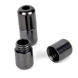 [룽스]운동화끈 신발끈정리 버클 캡슐 블랙 1세트