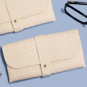 [룽스]가죽케이스 화이트 필통 릴가방 레더파우치